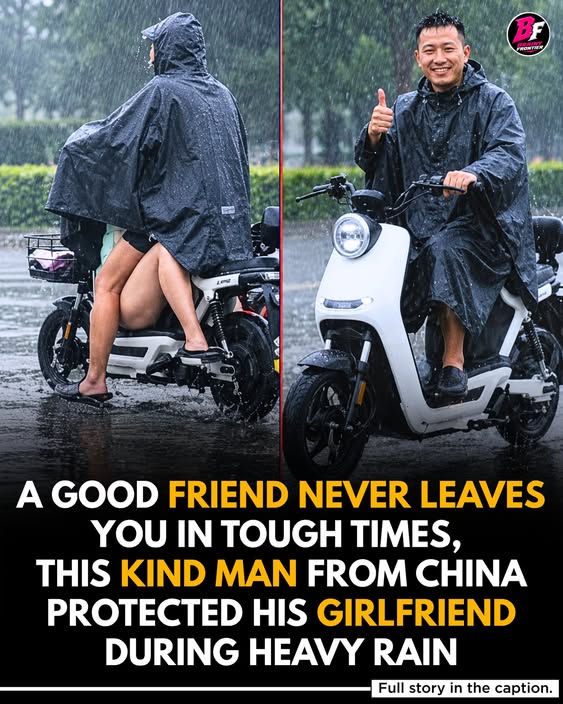 He Didn’t Say a Word—He Just Made Sure She Stayed Safe in the Rain ❤️