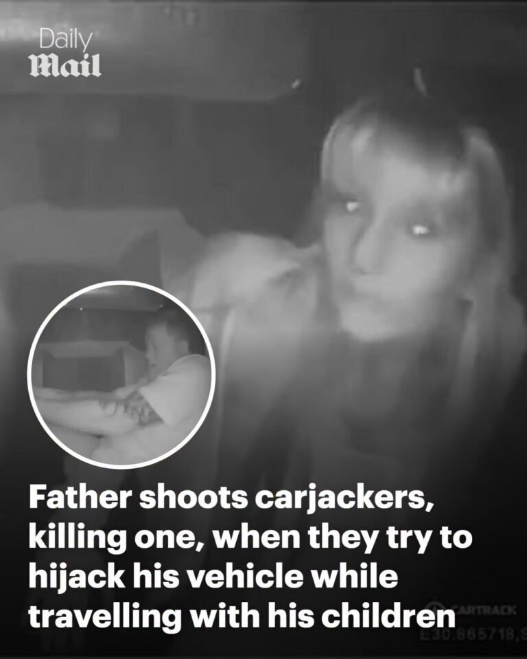 Father shoots carjackers, killing one, when they try to hijack his vehicle while travelling with his children in South Africa