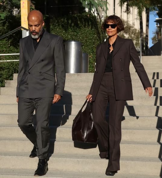 Halle Berry and her fiance Van leaving courthouse after her ong